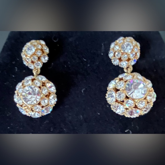 Beautiful Kate Spade, rhinestone and gold earrings - Picture 9 of 12